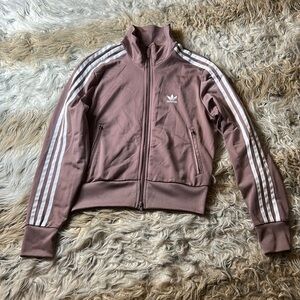 Adidas Pink Bomber Jacket with Iconic Stripes